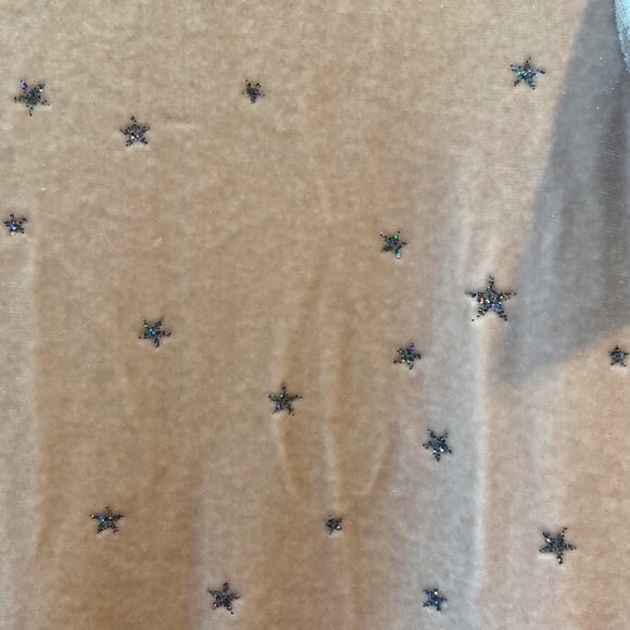 Velvet dusty rose dress with glitter stars - Picture 2 of 3